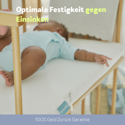 Newborn Einschlaf Set - Beistell Matratze & 2er-Pack Bettlaken