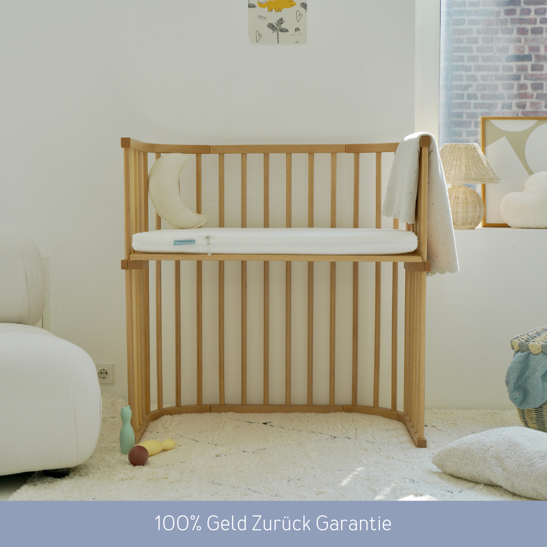 Newborn Einschlaf Set - Beistell Matratze & 2er-Pack Bettlaken