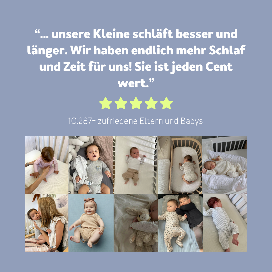 Newborn Einschlaf Set - Beistell Matratze & 2er-Pack Bettlaken